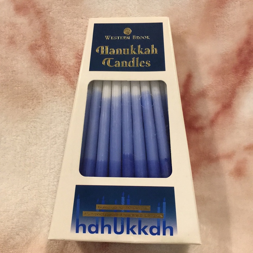 Hanukkah Candles by Western Brook, Set of 45 Handpoured Tapered Candles NWT
